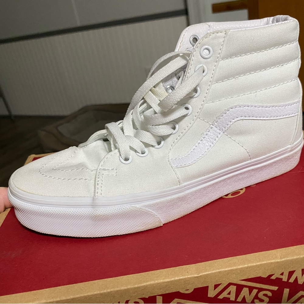 High top vans white